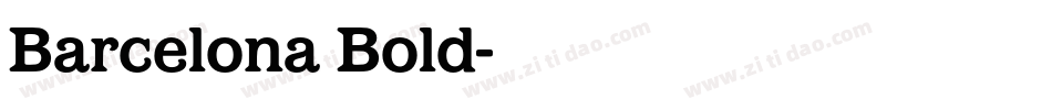 Barcelona Bold字体转换